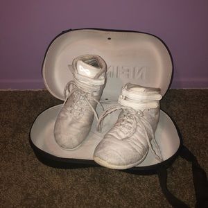 Infinity hightop white cheer shoes